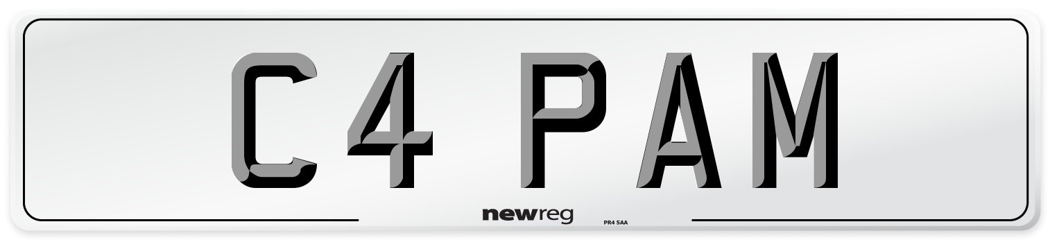 C4 PAM Number Plate from New Reg